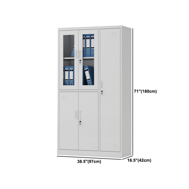 Contemporary Style Wardrobe Armoire Metal Wardrobe Closet with Locks