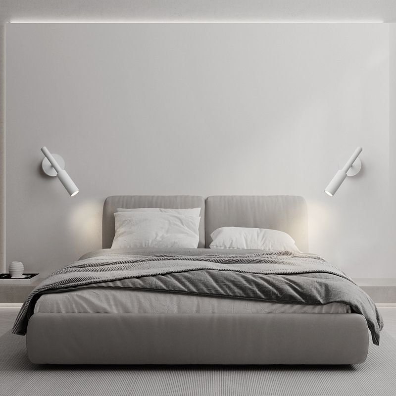 Modern Simple Wall Light Cylinder Shape Wall Lamp with Iron Shade for Bedroom