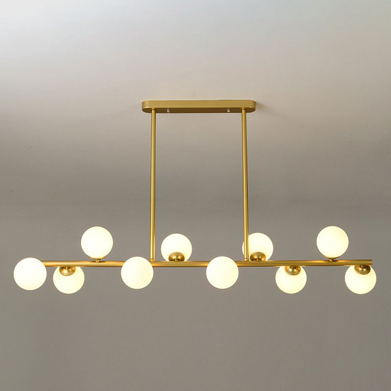 Modern Fashionable Sputnik Island Pendant Light Wrought Iron Hanging Lamp with Glass Shade