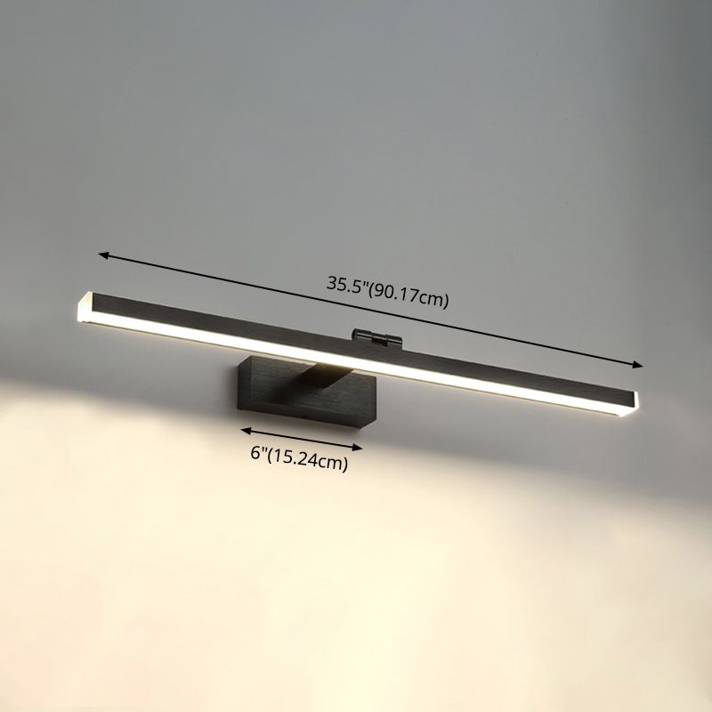 Lineare Schattenschwung Armwand Beleuchtung moderner Metall 1 hellleuchte Lampe in Schwarz