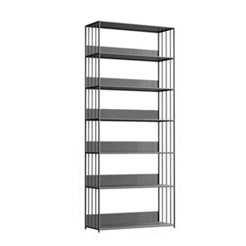 Modern Metal Bookshelf Standard Vertical Open Shelf Bookcase