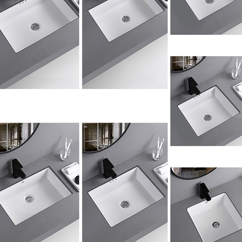 Rectangular Bathroom Sink Porcelain Modern Bathroom Sink(Not Included Faucets)