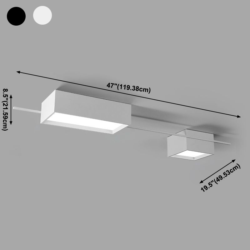 Arte Moderno Lámpara LED de techo de hierro fundido lámpara acrílica de techo geométrico