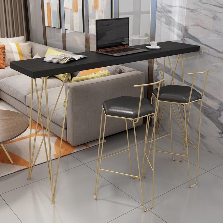 Glam 1/2/3/4 Pieces Reclaimed Wood Bar Table Set Rectangular Counter Set for Home Use