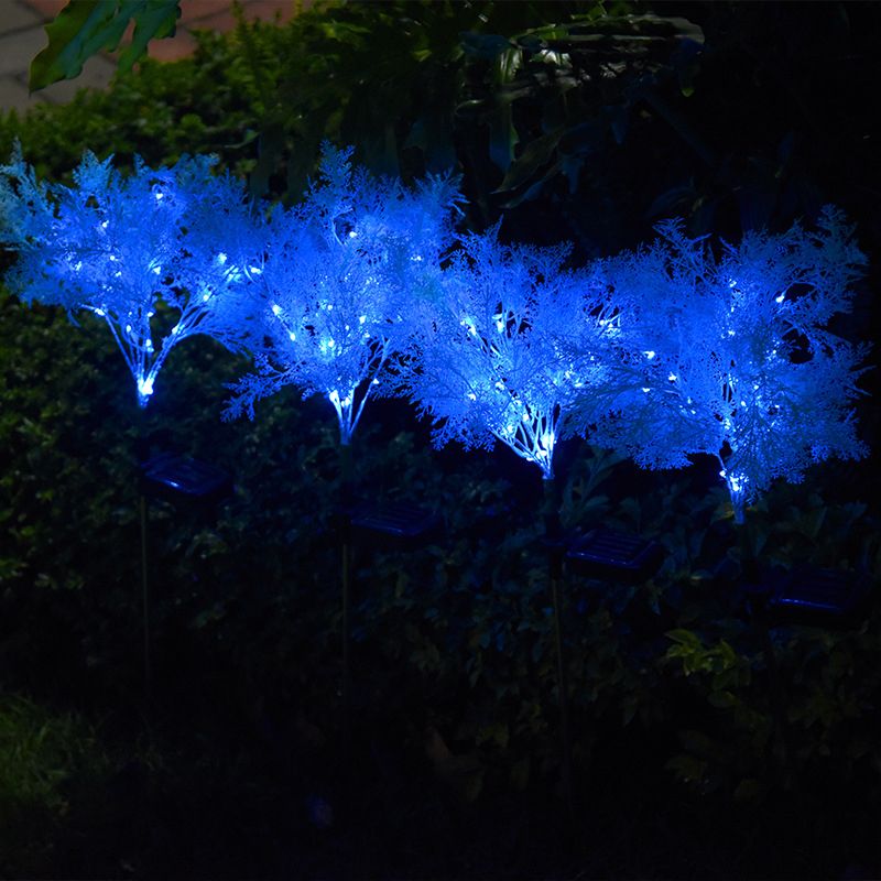 Rime Shaped Courtyard Solar Landscape Light Plastic Contemporary LED Stake Lighting