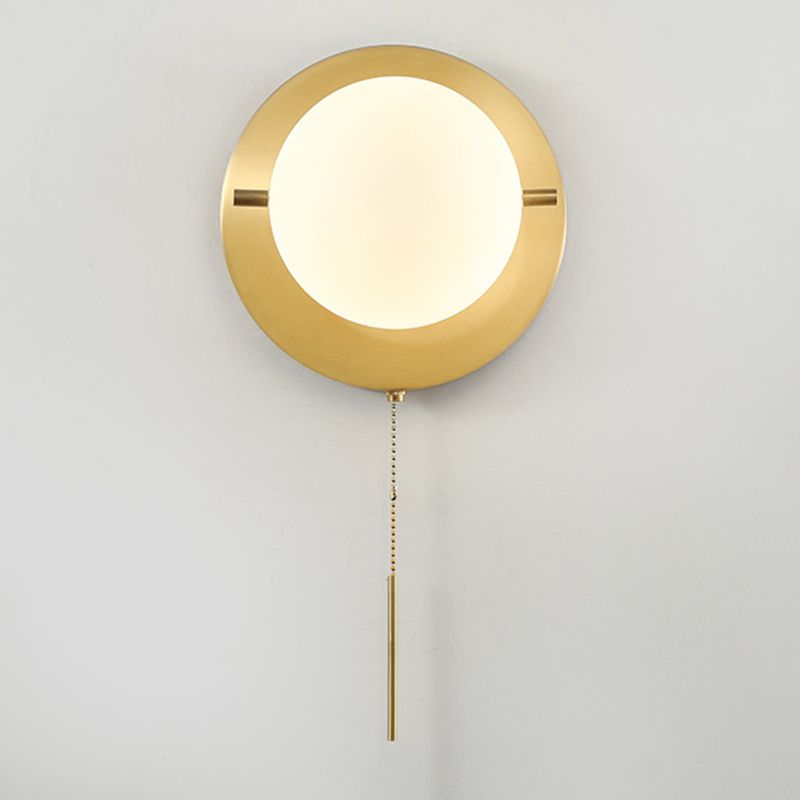 Simplicidad de latón apliques de pared de la noche con diseño de interruptor de mano de la lámpara de pared de 1 luces para el pasillo