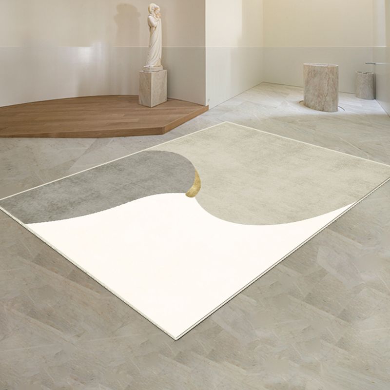 Tapis Chic et moderne, bloc de couleurs, en Polyester, avec envers antidérapant, pour la décoration de la maison