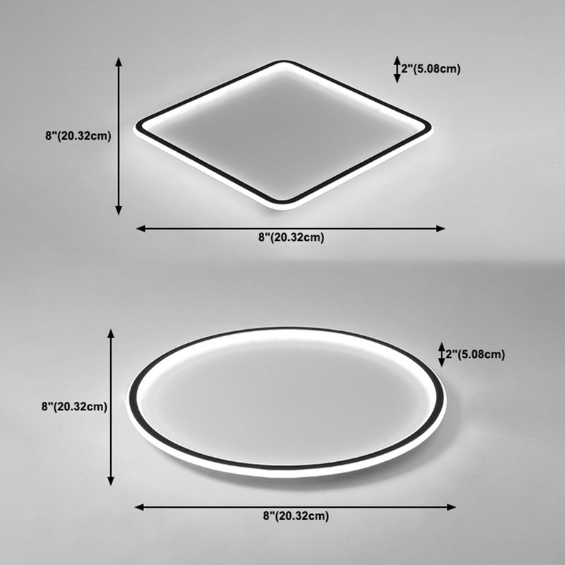 Metal geométrico cerca del accesorio de techo de montaje empotrado LED nórdico con iluminación de techo