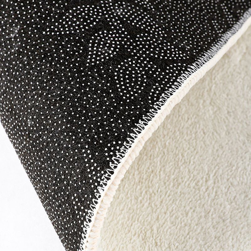 Brown Circle Rug Polyester Casual Rug Washable Rug for Living Room