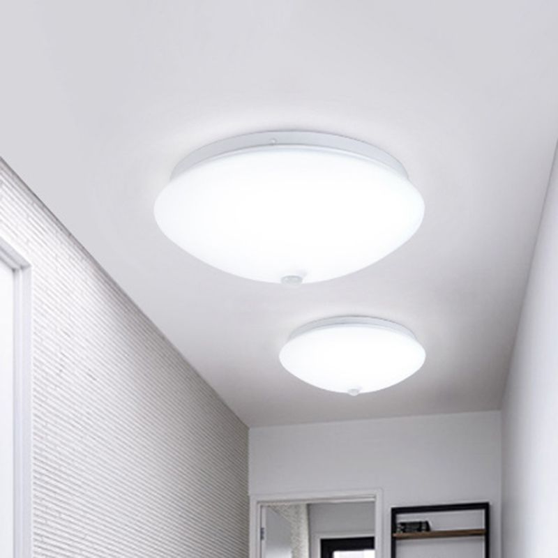 Luminaire encastré à détection de mouvement en forme de capuchon, plafonnier LED blanc en acrylique Simple pour couloir