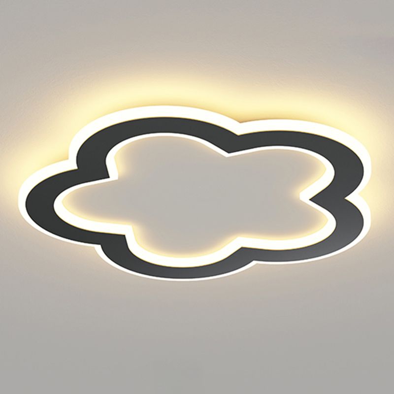 Plafonnier ombragé en métal, plafonnier LED de style moderne