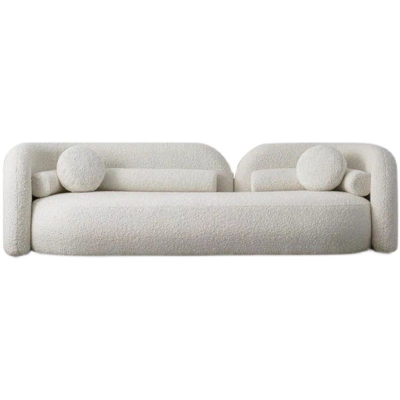 Modern Style Sofa Low Back Cushioned Sofa Padded with Sponge Cushions Sofa