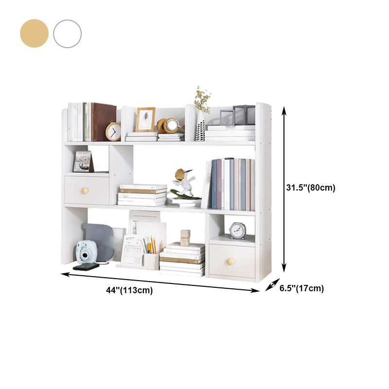 Modern Style Bookshelf Open Back Wood Bookcase for Home Office