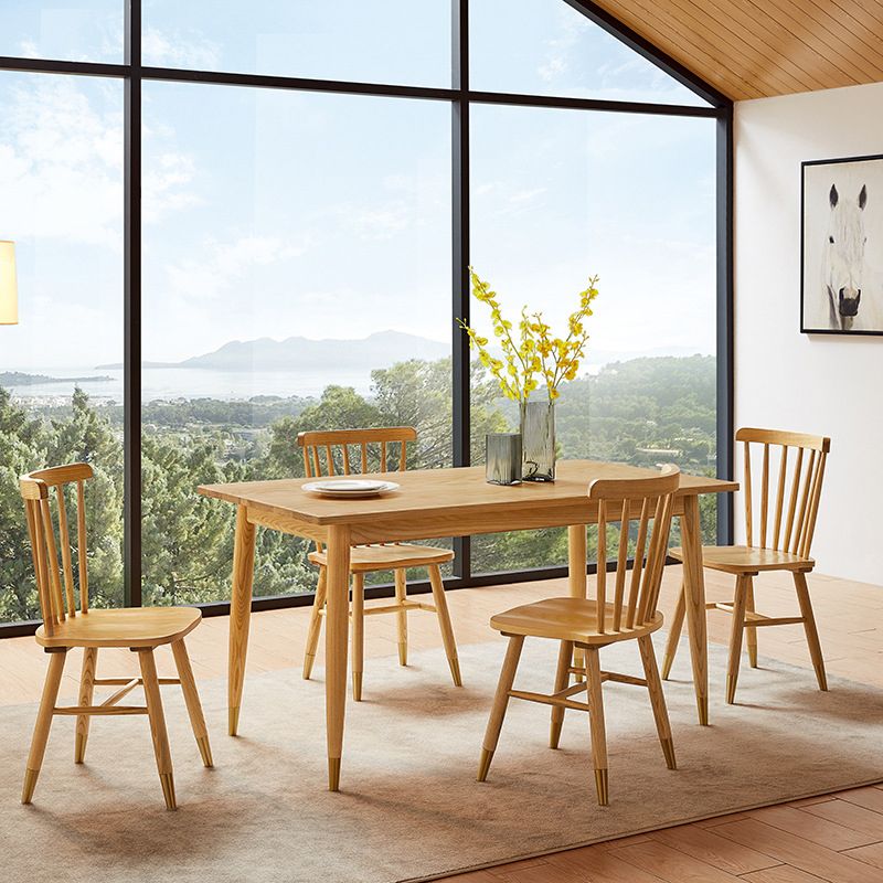 Oak Solid Wood Dining Chair Traditional Dining Room Chair for Home