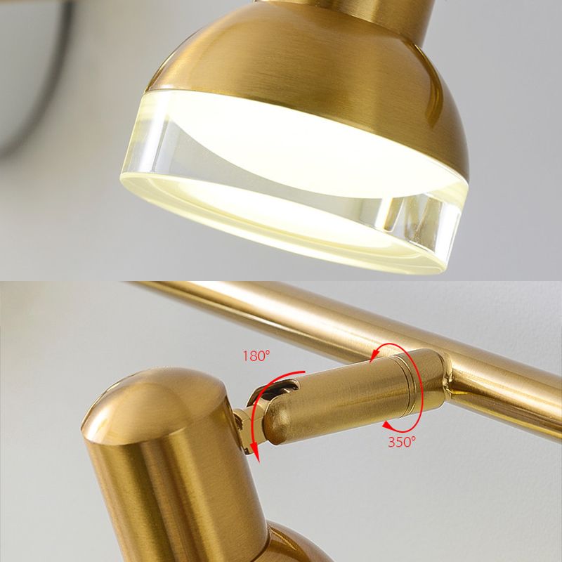 Traditional Simplicity Bell Vanity Sconce Lights Acrylic Wall Mount Light Fixture for Bathroom