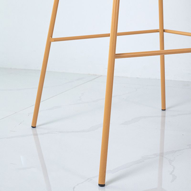 Modern Bar-stool Plastic Counter Bar Stool for Kitchen Bar with Metal Legs