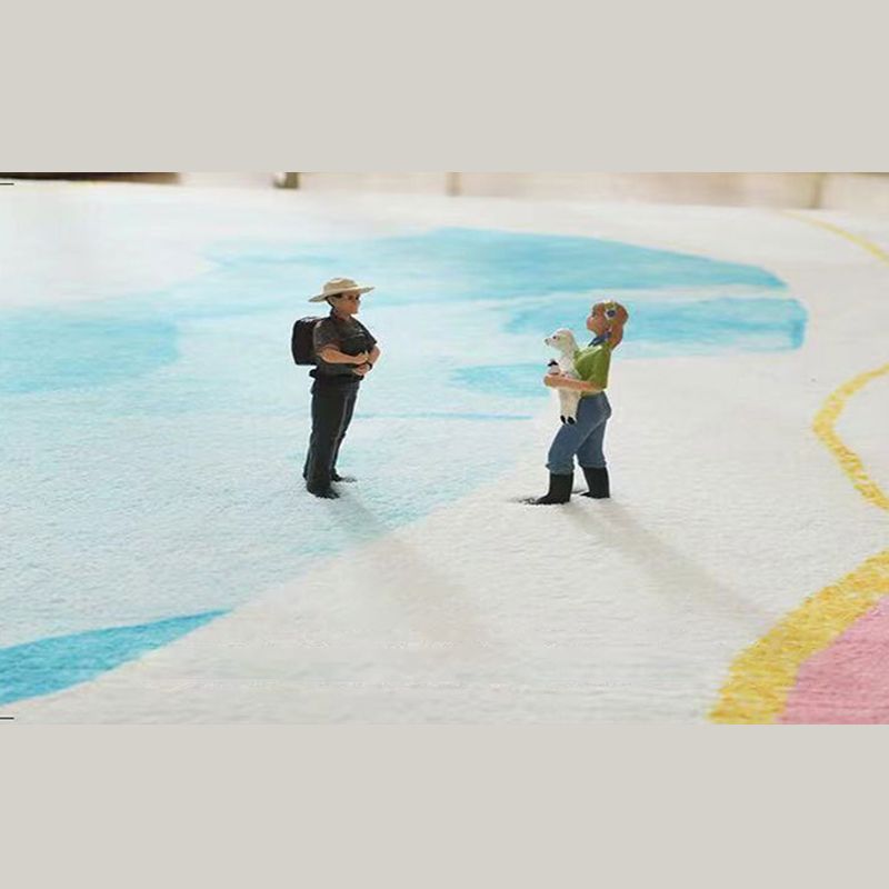 Modern Color Block Area Carpet Polyester Rug Stain Resistant Indoor Carpet for Living Room