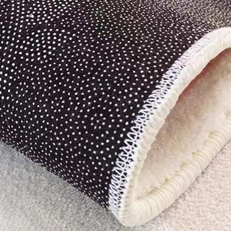 White Color Piece Rug Polyester Casual Rug Non-Slip Backing Rug for Living Room