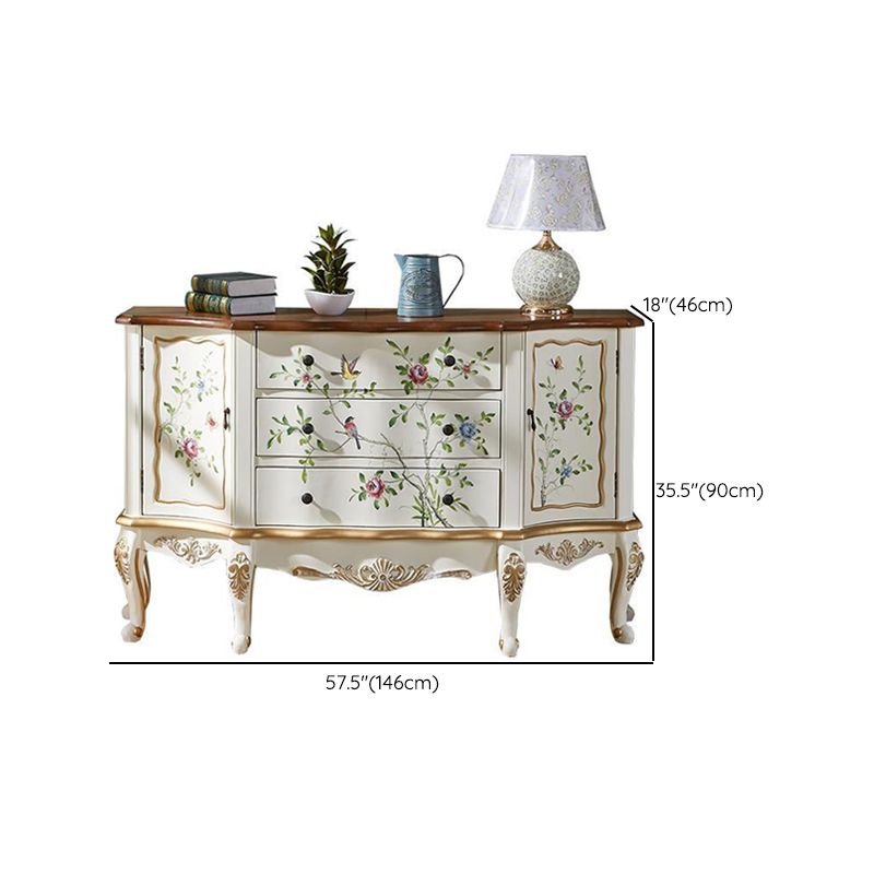 American Traditional Double Dresser Wood Storage Chest with Drawers for Bedroom