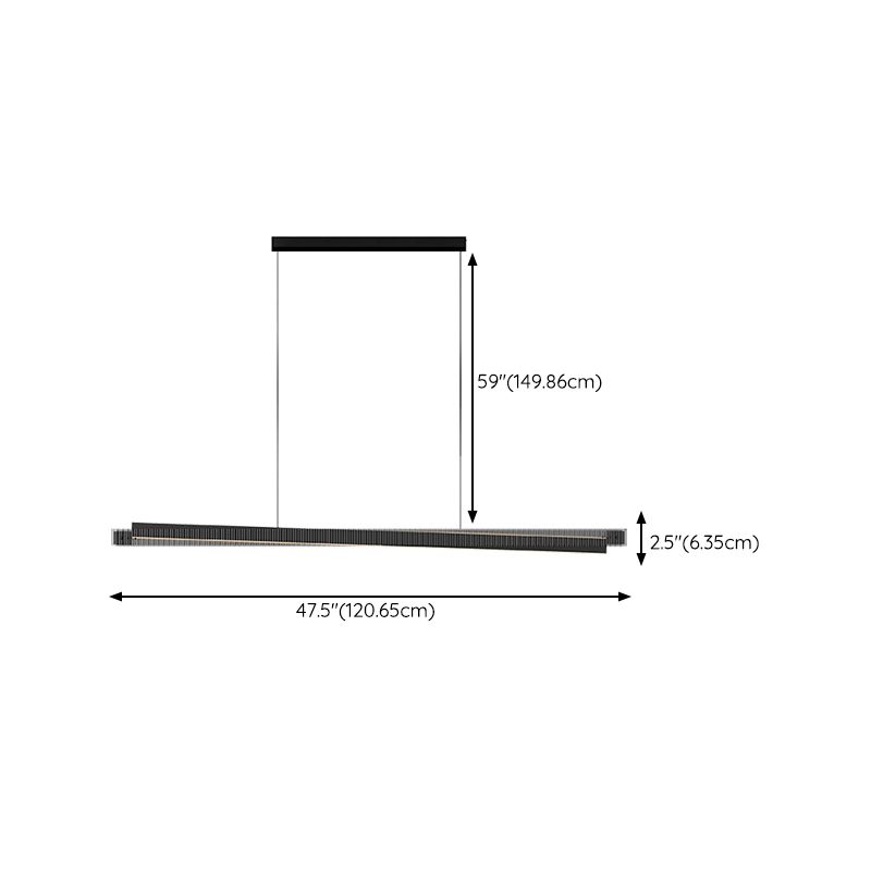 Black Ceiling Pendant Light Modern LED Island Fixture for Kitchen