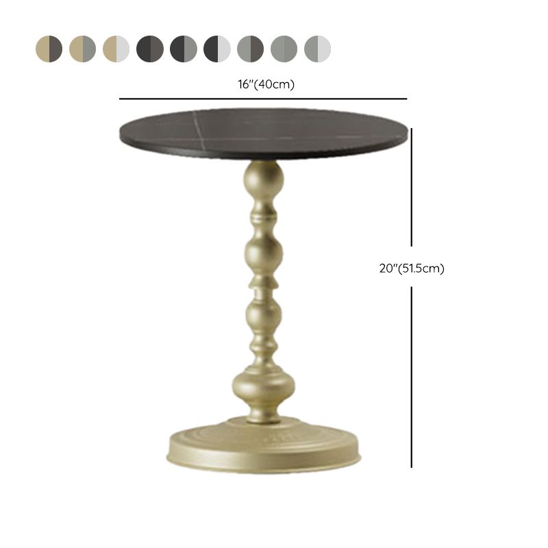 Modern Round Side End Table Pedestal Corner Table for Living Room