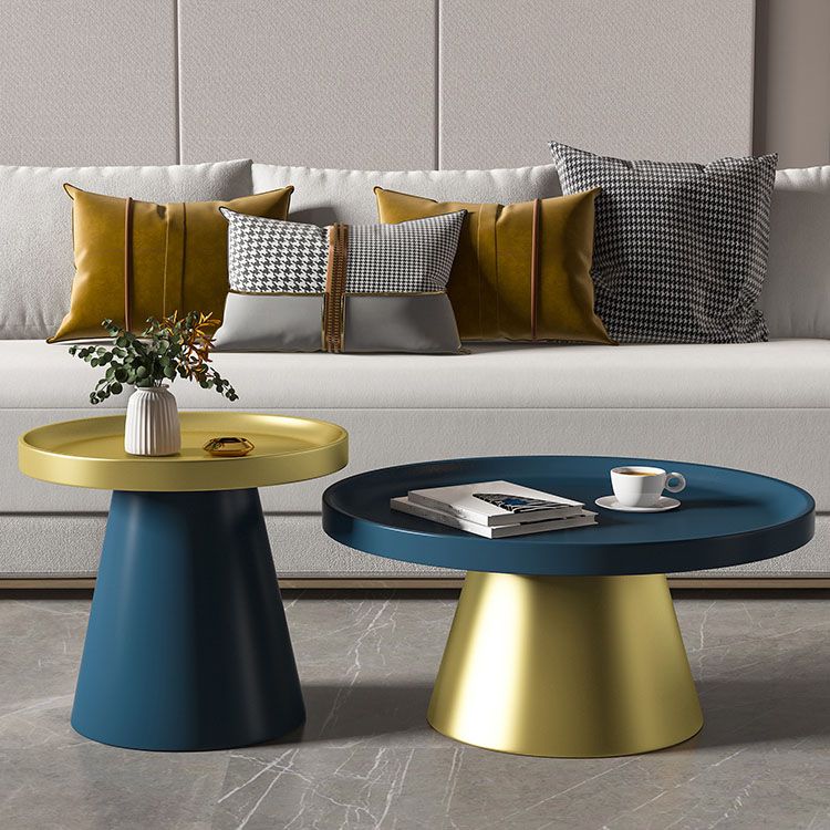 Metal Accent Side Table Table Pedestal Tray Top Side End Snack Table