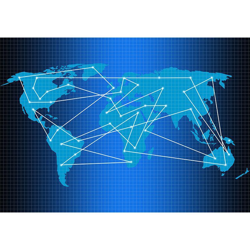 Area Map Murals Wallpaper for Bedroom Living Room, Custom Size Available