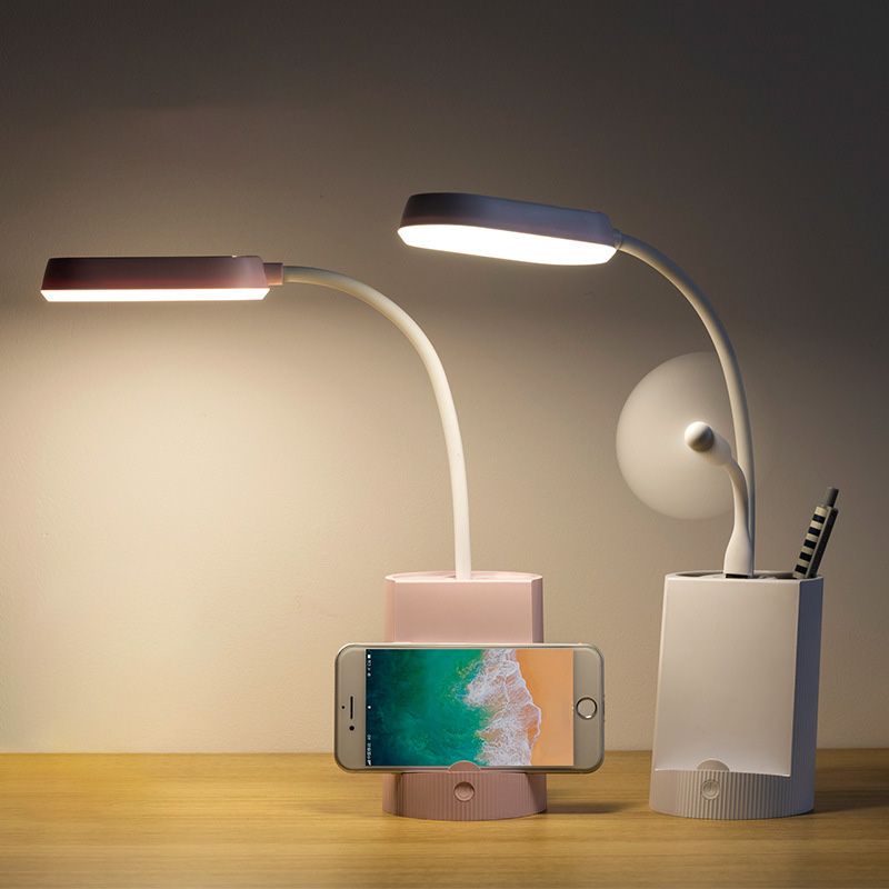Lampe de table légère de table moderne avec port USB Plastique 1 lampe de table légère