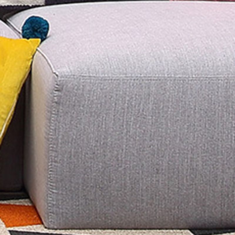 Gray Fabric 5-seater Sectional 26.37" H Square Arm Sectional