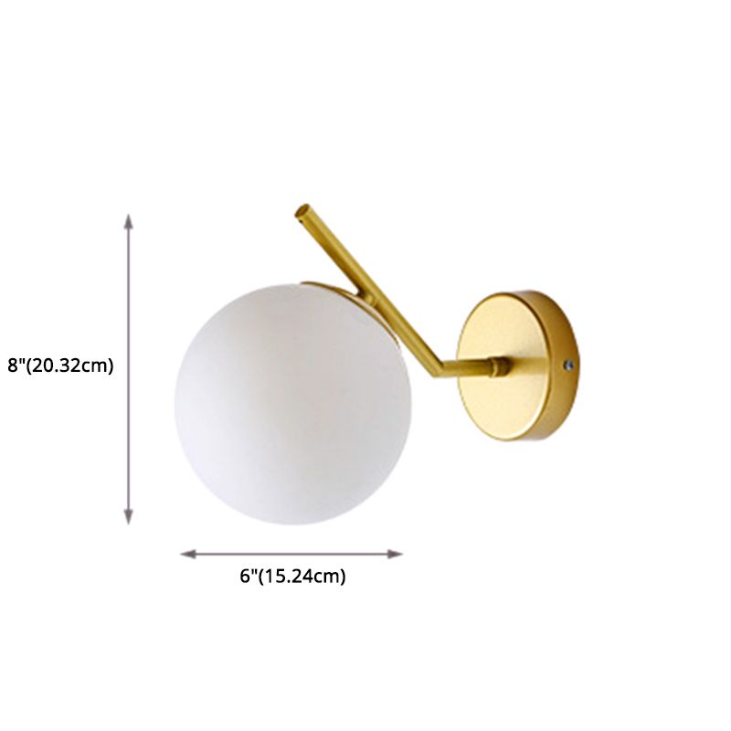 Sump a sfera leggera Sfonce lampada a fochea in metallo Sconcetto lampada per capezzale per letto