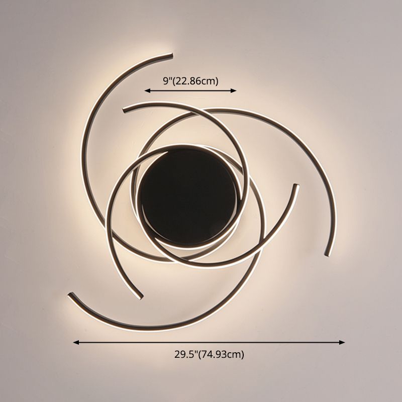 LED Contemporaine proche de l'éclairement d'ébullition Courriage étroit à Ceiling Lamp avec Metal Shade