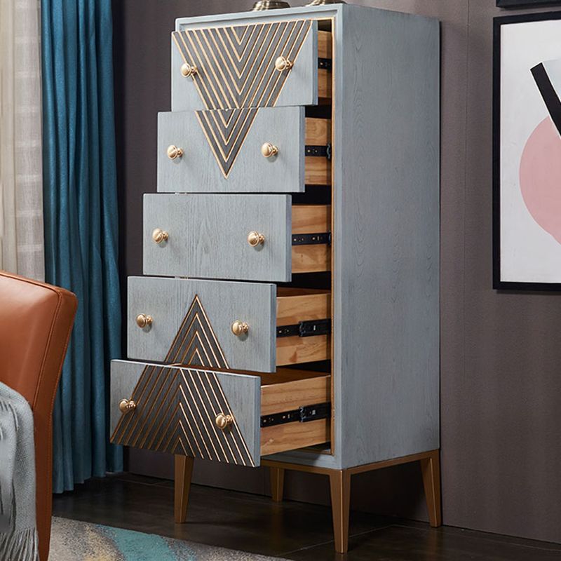 Classic Glam Lingerie Chest Vertical Wood Storage Chest for Bedroom