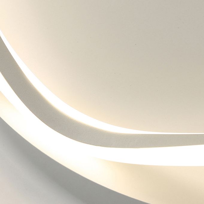 20" Long Simplicity Flush Ceiling Light Fixture Black/White Flush Mount Fixture