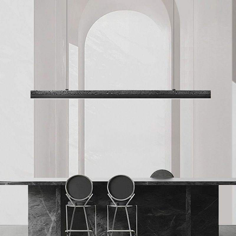 Contemporary Hanging Light Linear Stone Island Light Fixture for Dining Room