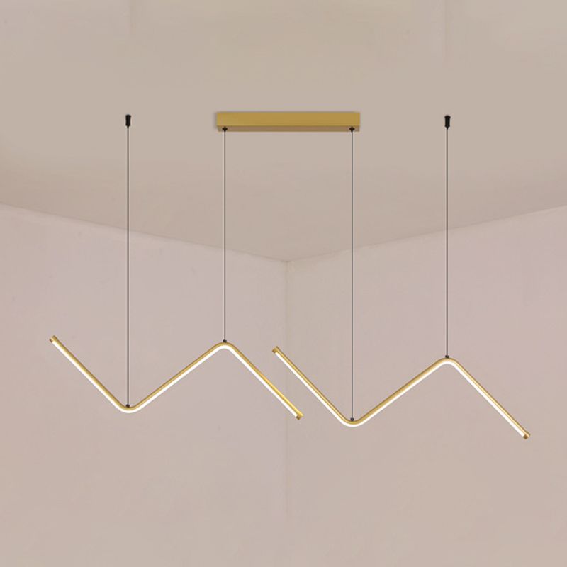 Metal Linear Hanging Lamp Kit Simplicity Hanging Island Lights for Dining Room