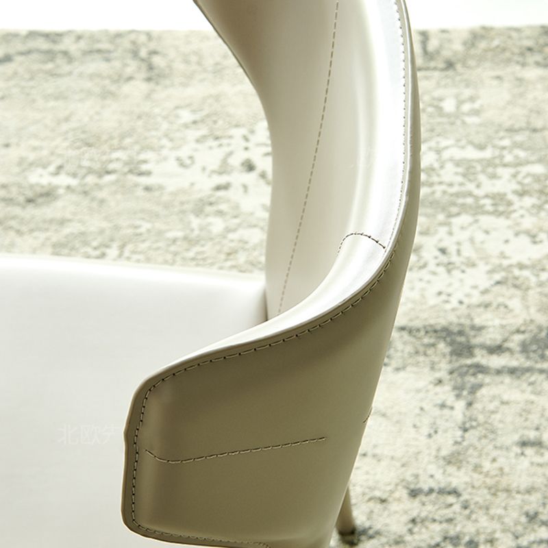 Metal Contemporary Indoor Chair Matte Finish Wingback Side Chair