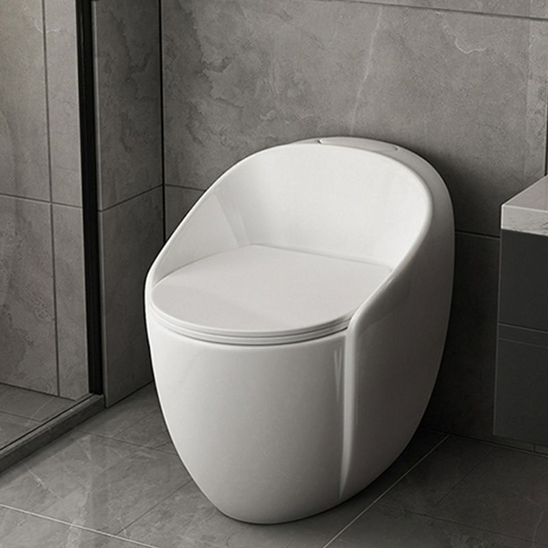 Contemporary Ceramic Toilet Bowl Floor Mount Urine Toilet with Seat for Washroom