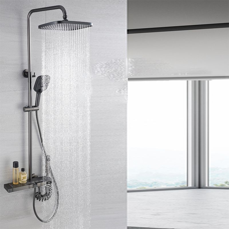 Modern Shower Trim Brass Adjustable Shower Head Wall Mounted Shower Head Combo