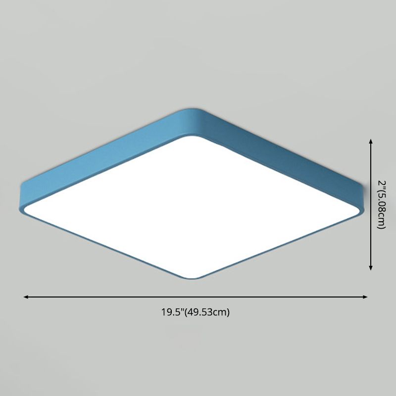 Modern Ceiling Light Nordic Creative Macaron Living Room Corridor Balcony Aisle Iron Ultra-thin Square Led Lamps