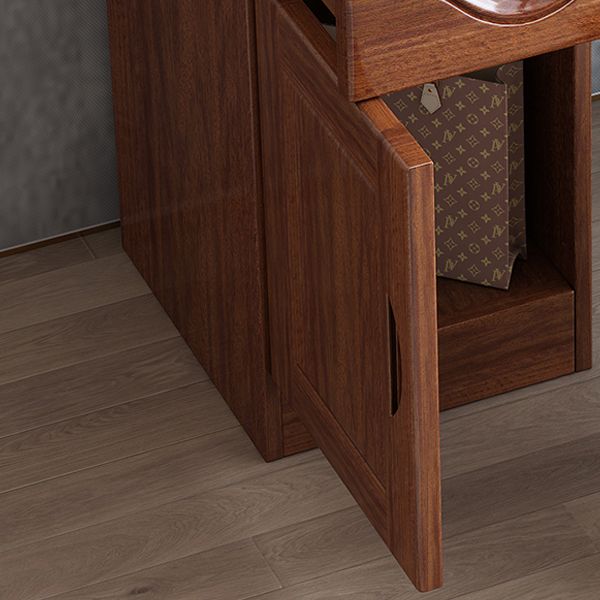 Traditional Makeup Table with 2 Drawers 15.75" Wide Vanity Tables with Mirror