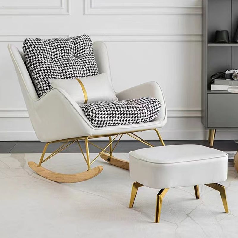 Modern Style Single Rocker Chair Waterproof Home Chair for Living Room