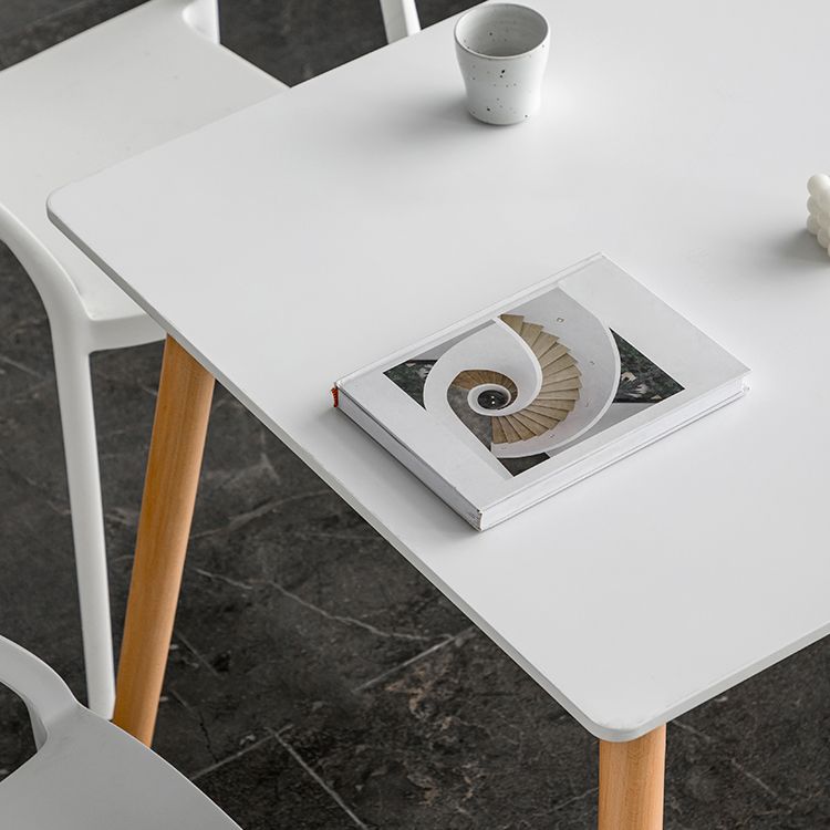Eettafel in industriële stijl MDF 4 poten Eettafel voor eetkamer
