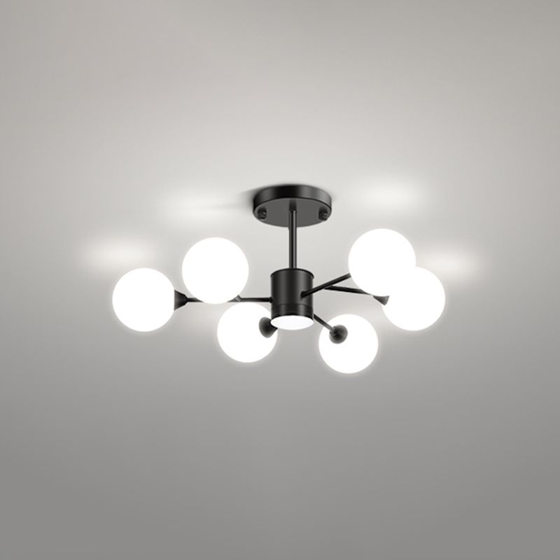 Black Glass Hanging Pendant Lights Modern Hanging Lamps for Living Room