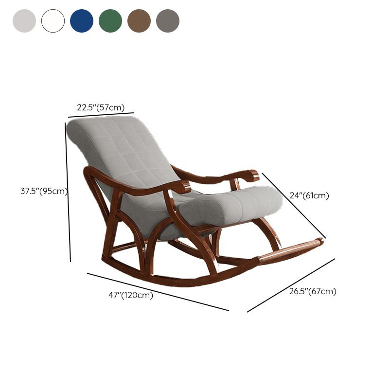 Wooden Base Lazy Sofa Chair Leisure Lounge Rocking Chair for Living Room