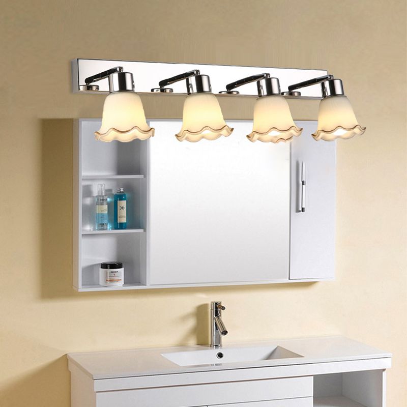 Luminaire miroir moderne Lithinage de mur de salle de bain en verre simpliste