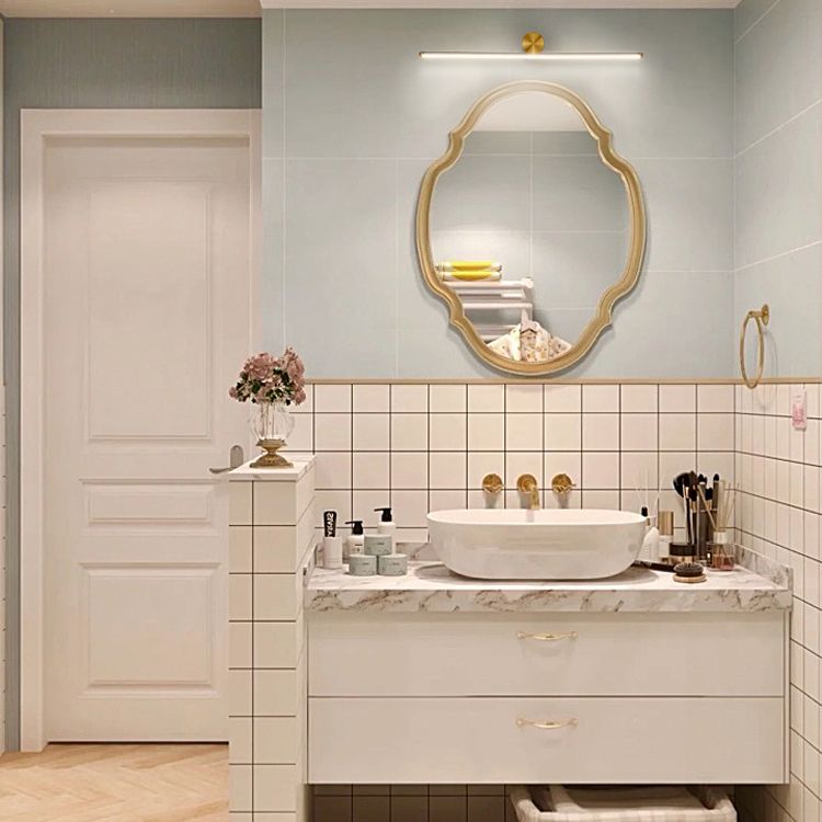 Lampe murale LED linéaire en aluminium dans la simplicité moderne Copper Copper Intérieur Lumière murale avec une teinte en silicone