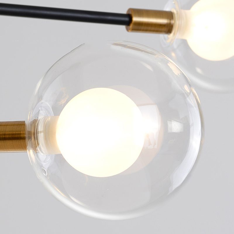 Multi Light Spherical Branch Hanging Lights Modern Style Glass Hanging Lighting for Study