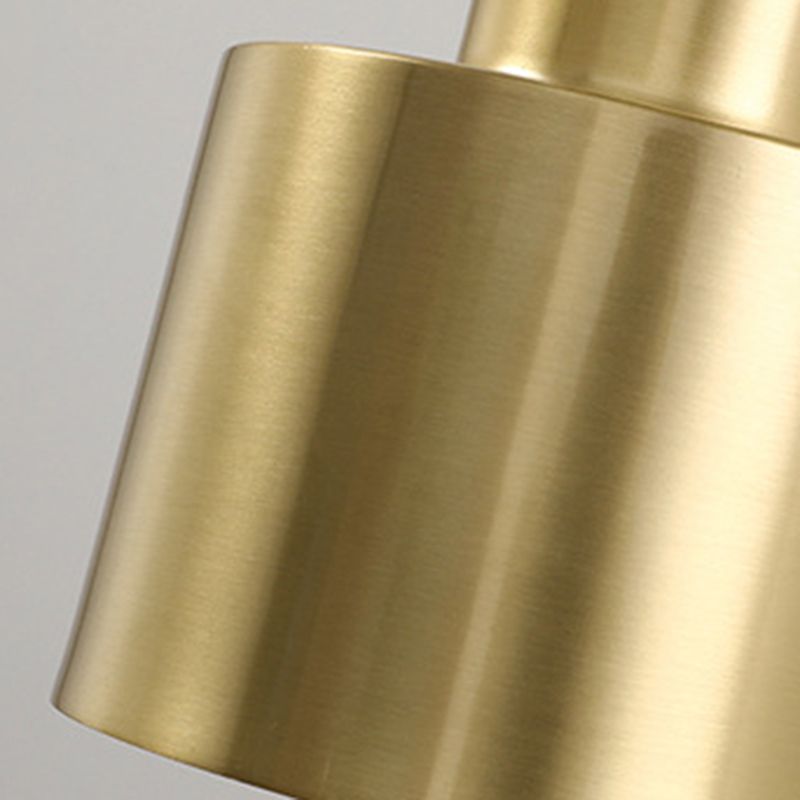 Lámpara de pared colgante artística moderna Luz de pared cilíndrica de cobre para espacios interiores