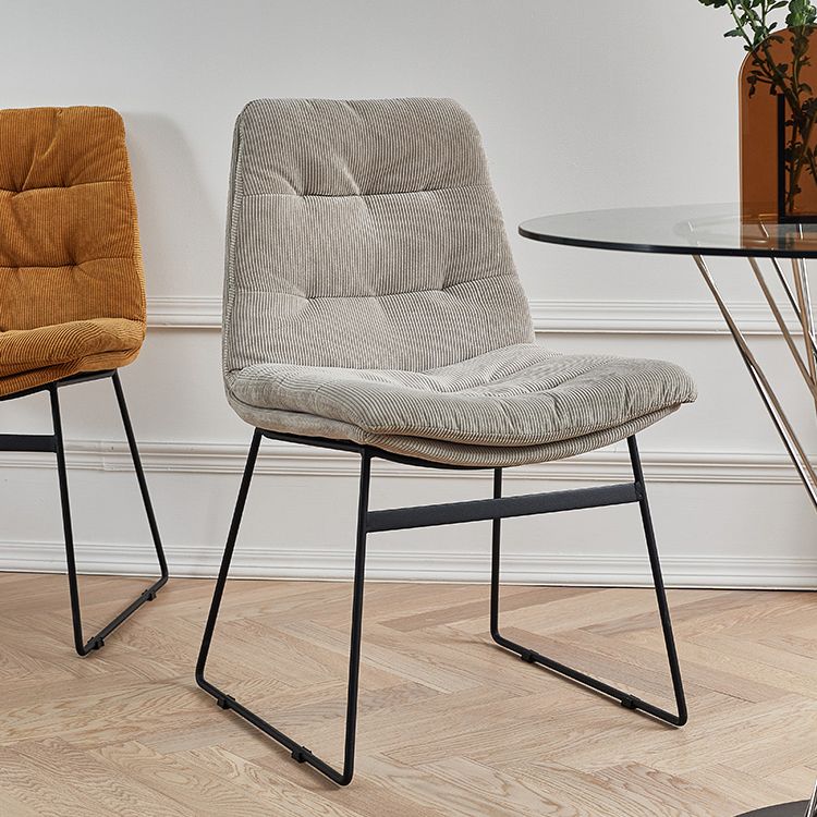 Contemporary Style Metal Dining Chair Dining Side Arm Chair for Kitchen