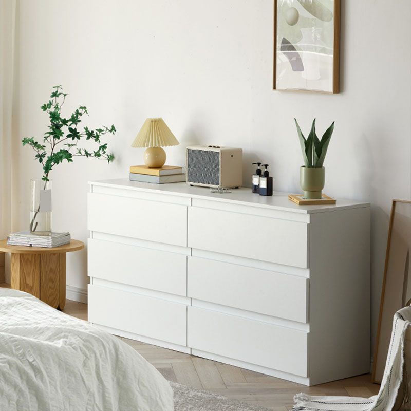 Modernism Horizontal Double Dresser Wood Storage Bachelor Chest for Home